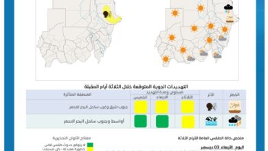 توقعات الطقس اليومية للأيام الثلاثة المقبلة 4 6749b523 2283 4d76 9b8a d3bb113c2613