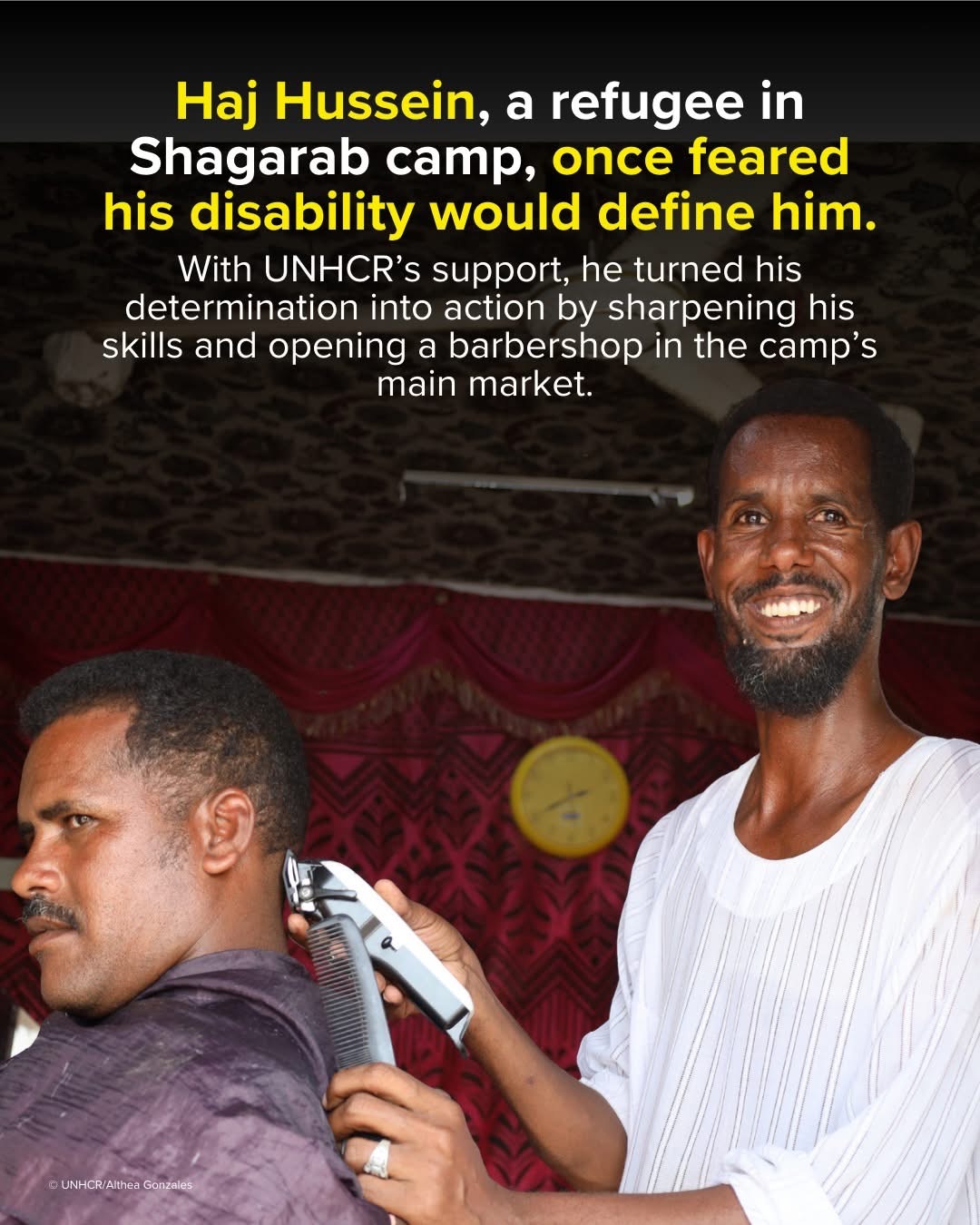 اللاجئ (حاج) في مخيم الشجراب يقدم مبادرات تمنح الأشخاص ذوي الإعاقة مكانتهم المستحقة