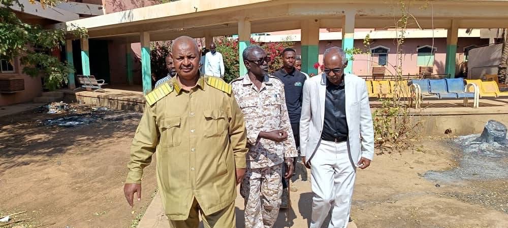 الوالي ميدانيًا على حجم الأضرار التي لحقت بالمستشفى