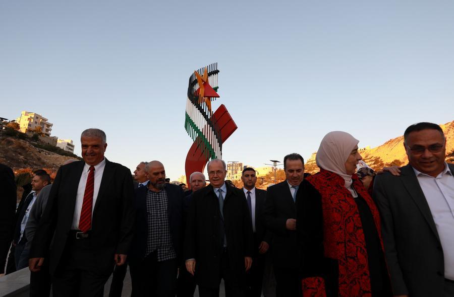 ‎تظهر الصورة ساحة الصداقة الصينية الفلسطينية في مدينة رام الله بالضفة الغربية، 26 نوفمبر 2025. (شينخوا)