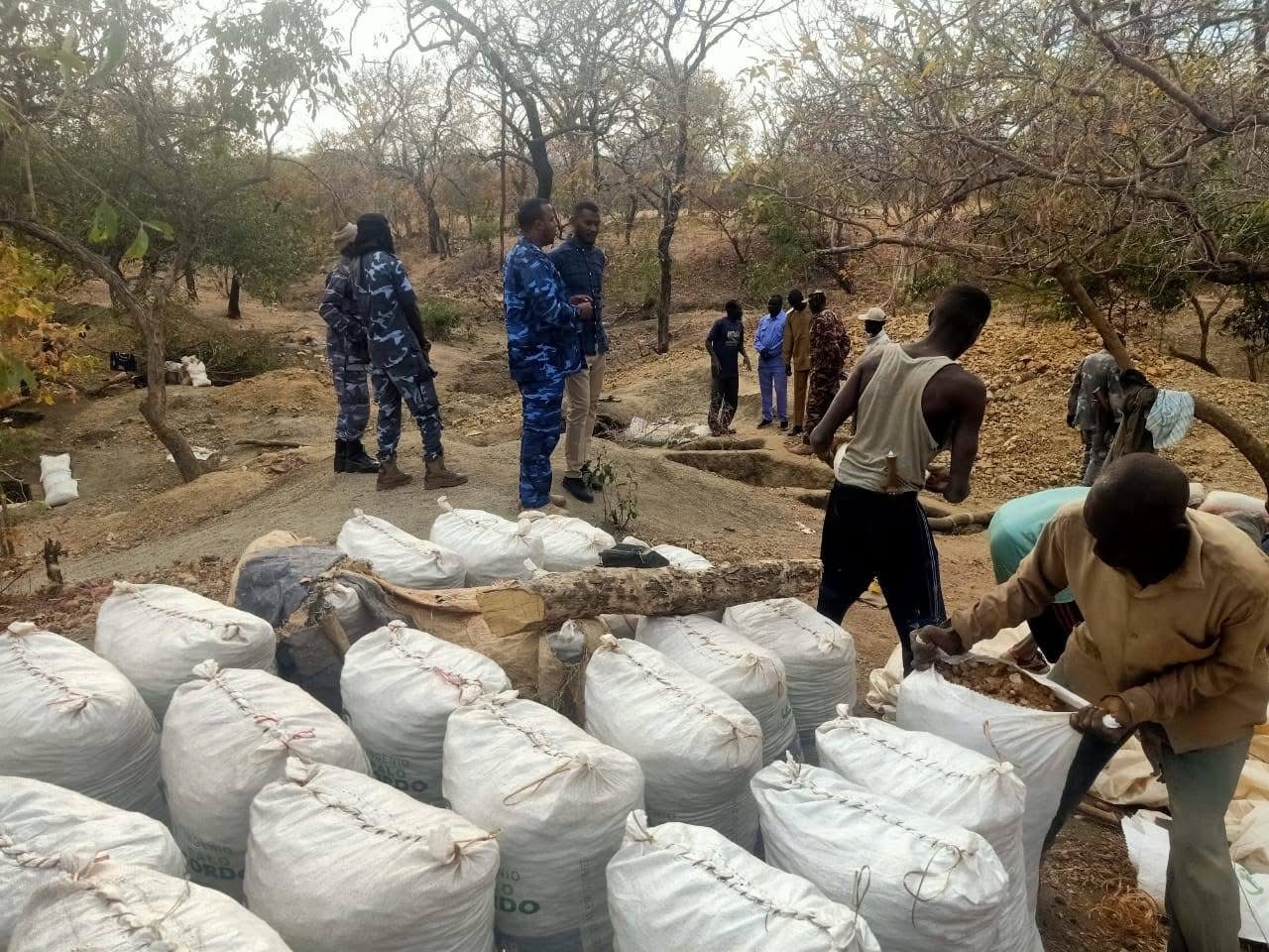 عمال بمنجم سالي بمحافظة الكرمك