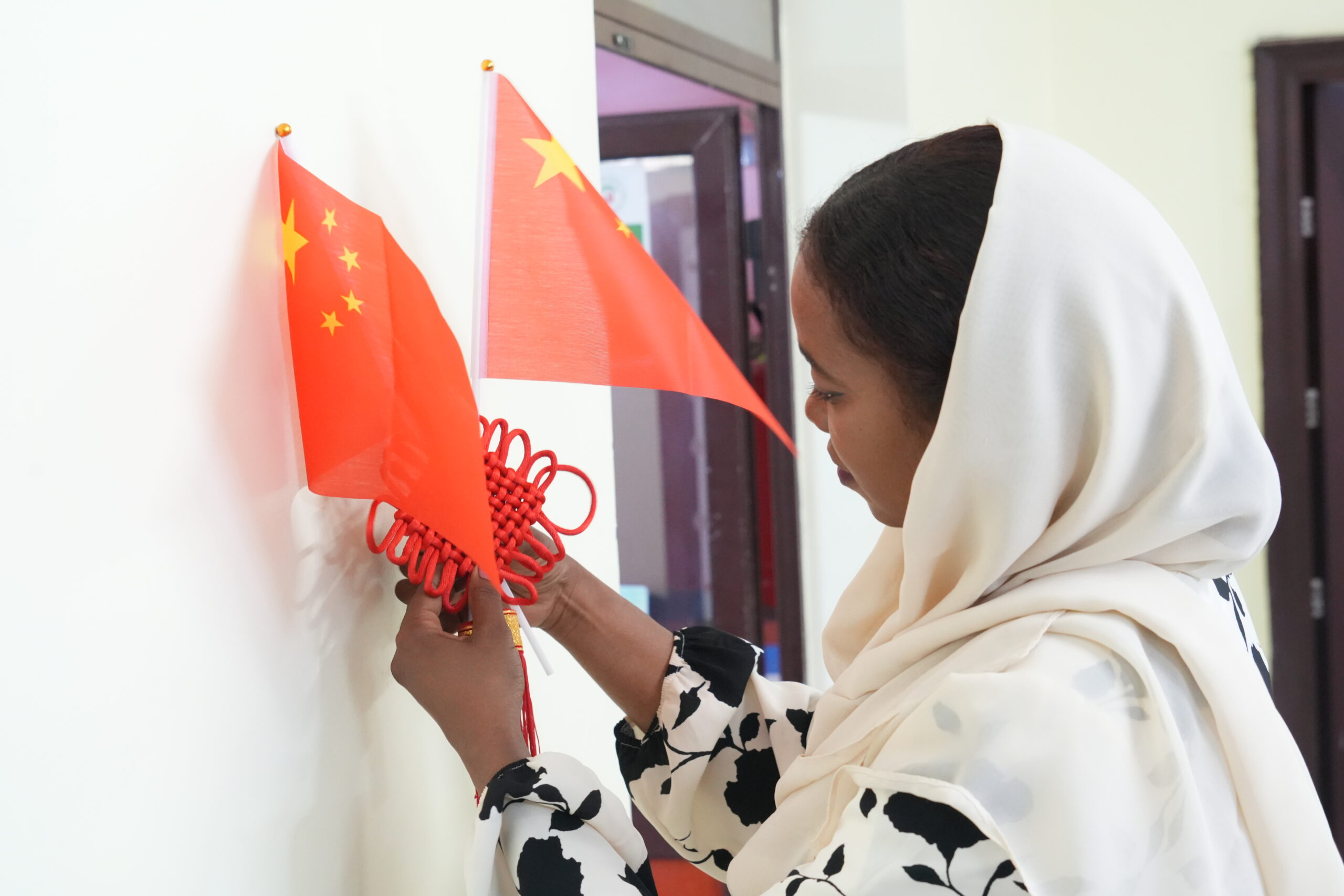 الفوانيس والاعلام تضئ الاحتفال 