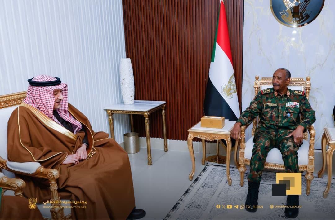 البرهان يستقبل نائب وزير الخارجية السعودي 