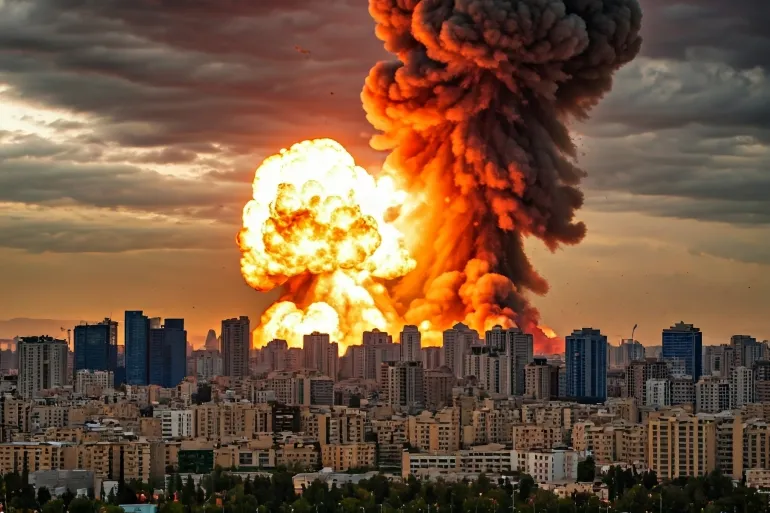 السنة اللهب تنتشر فوق مدن إيرانية 