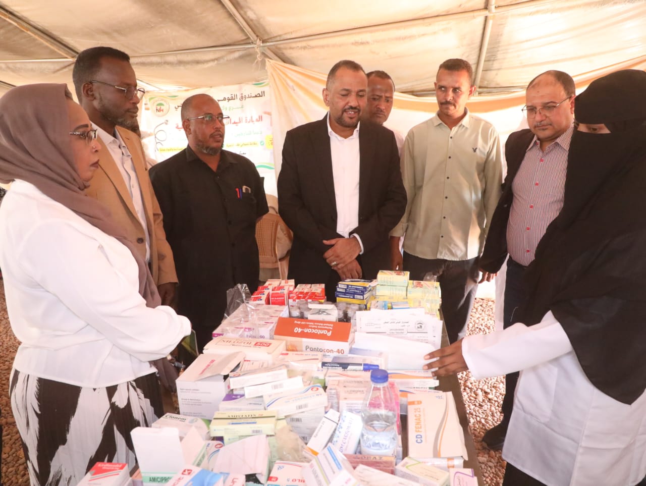  عيادة التأمين الصحي بمعسكر “النهضة” بمدينة عطبرة، تقدم خدمات علاجية مجانية للنازحين